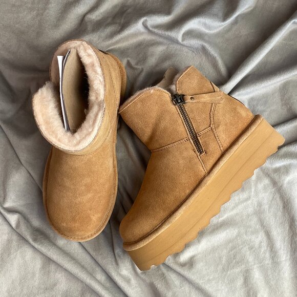 Bear Paw platform zipper boots nwot size 7 - Picture 1 of 3